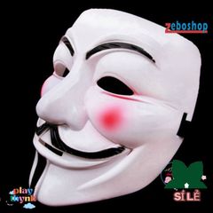 Mặt Nạ Halloween V cho Cosplay - Mặt Nạ Hóa Trang Anonymous V for Vendetta - Thích Hợp Dự Tiệc và Trang Trí Halloween