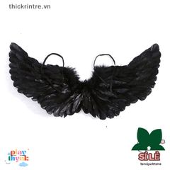 Cánh Thiên Thần Lông Vũ Trắng Đen - Phụ Kiện Thời Trang Biểu Tượng Quyến Rũ và Sang Trọng cho Các Dịp Đặc Biệt