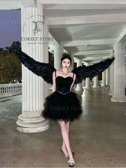 Bộ Trang Phục Hóa Trang Thiên Thần & Ác Quỷ Cho Trẻ - Phù Hợp Cho Vũ Công, Kích Thước Đen/Trắng/Đỏ, Cánh Đẹp, Giao Hàng Nhanh