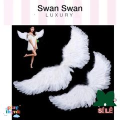 Cánh Thiên Thần Trắng Lông Vũ Cho Trẻ Em - Đồ Trang Trí Tiệc Giáng Sinh, Hóa Trang, Lễ Hội, Đám Cưới, Có Dây Đeo Thoải Mái