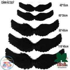 Bộ Cánh Thiên Thần Đen Trắng Cosplay - Phụ Kiện Hóa Trang Độc Đáo Cho Tiệc Tùng, Kích Thước Phù Hợp Người Lớn Trẻ Em