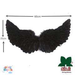 Bộ Cánh Thiên Thần Đen Trắng Cosplay - Phụ Kiện Hóa Trang Độc Đáo Cho Tiệc Tùng, Kích Thước Phù Hợp Người Lớn Trẻ Em