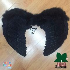 Bộ Cánh Thiên Thần Đen Trắng Cosplay - Phụ Kiện Hóa Trang Độc Đáo Cho Tiệc Tùng, Kích Thước Phù Hợp Người Lớn Trẻ Em