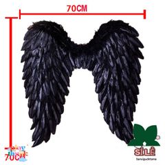 Bộ Cánh Thiên Thần Đen Trắng Cosplay - Phụ Kiện Hóa Trang Độc Đáo Cho Tiệc Tùng, Kích Thước Phù Hợp Người Lớn Trẻ Em