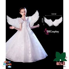 Cánh Thiên Thần Lông Ngỗng BBCOSPLAY Cho Trẻ Em - Phụ Kiện Hóa Trang Đáng Yêu, Nhiều Kích Cỡ 60-80-100cm, Giúp Bé Biến Thành Thiên Thần Nhỏ Xinh