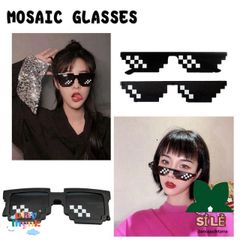 Kính Mát Thug Life Đẳng Cấp - Kính Râm Cá Tính Pixel Thế Giới Vũ Trường Dành Cho Nam Nữ, Bảo Vệ UV400, Thiết Kế Thời Trang