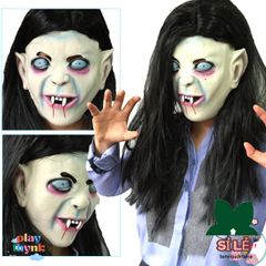 Khẩu trang Halloween Sadako - Mặt Nạ Kinh Dị Latex Cho Video TikTok, Hóa Trang Độc Đáo, Đạo Cụ Lễ Hội Halloween
