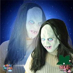 Khẩu trang Halloween Sadako - Mặt Nạ Kinh Dị Latex Cho Video TikTok, Hóa Trang Độc Đáo, Đạo Cụ Lễ Hội Halloween