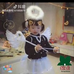 Bộ Hóa Trang Ma Quái Halloween - Cánh Thiên Thần Đen Trắng, Sừng Quỷ Đỏ, Cây Ba Chĩa Phụ Kiện Cosplay Thú Vị