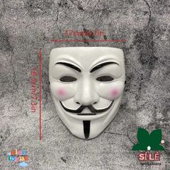 Mặt Nạ Guy Fawkes Anonymous - Phụ Kiện Hóa Trang Halloween và Cosplay, Chất Liệu Nhựa Cao Cấp, Phụ Kiện Độc Đáo Cho Bữa Tiệc Halloween