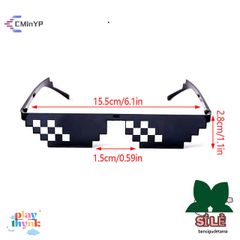 Kính Mát Pixel Retro Thời Trang Game Thủ - Kính Râm Độc Đáo Trung Tính Cao Cấp Cho Nam Nữ