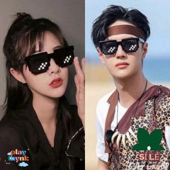 Kính Mát Râm Đen Thug Life Hiphop - Phụ Kiện Chất Lừ Cho Rapper Dubai, Phong Cách Ngầu Rất Thời Thượng