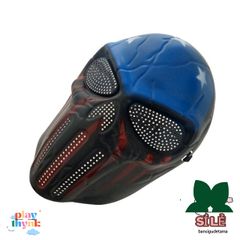 Mặt nạ hóa trang Kỵ sĩ Đen Trắng Có Vạch Đỏ - Phụ Kiện Halloween Chủ Đề Vendetta Cho Người Yêu Thích Lễ Hội