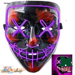 Mặt nạ LED 7 màu Halloween - Mặt nạ Anonymous phát sáng cho TikTok, tiệc hóa trang, phong cách bí ẩn và độc đáo.