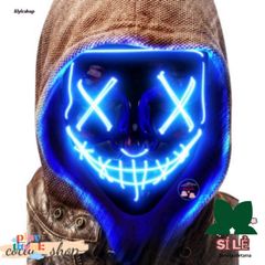 Mặt nạ LED 7 màu Halloween - Mặt nạ Anonymous phát sáng cho TikTok, tiệc hóa trang, phong cách bí ẩn và độc đáo.