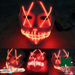 Mặt nạ LED 7 màu Halloween - Mặt nạ Anonymous phát sáng cho TikTok, tiệc hóa trang, phong cách bí ẩn và độc đáo.