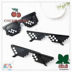 Kính Mát Thuglife Cherry - Kính Râm Pixel Khảm Thời Trang Độc Đáo, Bảo Vệ UV400, Phong Cách Hài Hước Cho Dịp Tiệc, Du Lịch