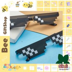 Kính Thug Life 6 Chấm Phong Cách Minecraft - Kính Mắt Thời Trang Cực Ngầu, Chống Bụi Cho Nam Nữ, Hot Trend 2023