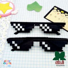 Kính Thug Life 6 Chấm Phong Cách Minecraft - Kính Mắt Thời Trang Cực Ngầu, Chống Bụi Cho Nam Nữ, Hot Trend 2023