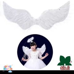 Cánh Thiên Thần Lông Vũ Trắng Đen - Phụ Kiện Biểu Diễn Nghệ Thuật Đa Dạng Kích Cỡ 60cm, 80cm, 110cm