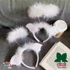 Bộ Phụ Kiện Thiên Thần - Cánh Lông Vũ Trắng, Gậy Thiên Thần, Đồ Hóa Trang Tiệc Tùng, Cosplay Thần Tiên cho Trẻ Em và Người Lớn