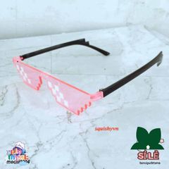 Kính Mắt Thug Life Minecraft Độc Đáo - Kiểu Dáng Thời Trang 6 Chấm Đen & Hồng, Phong Cách Năng Động, Free Ship Từ 50K