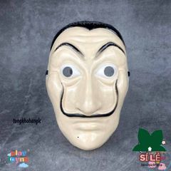 Mặt nạ Halloween Salvador Dali - Hóa trang nhân vật Money Heist cho tiệc hóa trang, phù hợp người lớn và trẻ em.