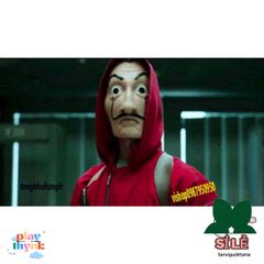 Mặt nạ Halloween Salvador Dali - Hóa trang nhân vật Money Heist cho tiệc hóa trang, phù hợp người lớn và trẻ em.