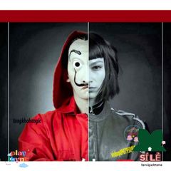 Mặt nạ Halloween Salvador Dali - Hóa trang nhân vật Money Heist cho tiệc hóa trang, phù hợp người lớn và trẻ em.