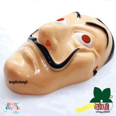 Mặt nạ Halloween Salvador Dali - Hóa trang nhân vật Money Heist cho tiệc hóa trang, phù hợp người lớn và trẻ em.