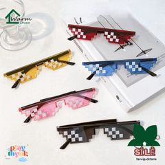 Kính Mát Hình Vuông 2D Retro Thời Trang Unisex - Kính Râm Thuglife Cá Tính Cho Cả Nam Nữ