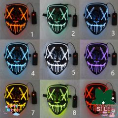 Mặt Nạ LED Neon Đầu Lâu Phát Sáng - Phụ Kiện Hóa Trang Halloween Kinh Dị Cho Tiệc Tùng và Lễ Hội