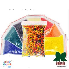 Hạt nhựa trong suốt hồng trắng - Nguyên liệu làm slime, trang trí cây xanh, tạo không gian sống đẹp và sạch sẽ