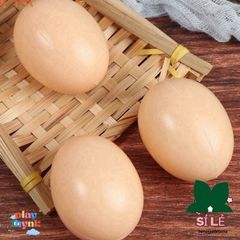 Trứng Gà Nhựa Giả - Công Cụ Tập Ấp và Trang Trí Nghệ Thuật DIY An Toàn Cho Gà Mái, Chất Liệu Bền Bỉ, Kích Thước Thực