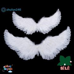 Cánh Thiên Thần Trắng Cho Trẻ Em - Phụ Kiện Sinh Nhật, Halloween, Cosplay Lông Vũ Nhẹ, Đeo Vai Tiện Lợi