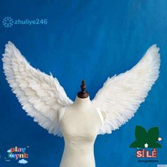Cánh Thiên Thần Trắng Cho Trẻ Em - Phụ Kiện Sinh Nhật, Halloween, Cosplay Lông Vũ Nhẹ, Đeo Vai Tiện Lợi