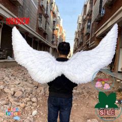 Cánh Thiên Thần Trắng & Cánh Ác Quỷ Đen Cosplay Khổng Lồ 160x90CM - Phụ Kiện Hóa Trang Độc Đáo cho Dịp Lễ Halloween