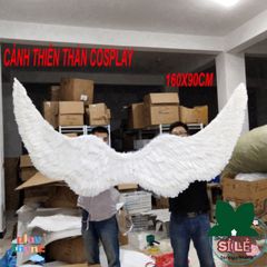 Cánh Thiên Thần Trắng & Cánh Ác Quỷ Đen Cosplay Khổng Lồ 160x90CM - Phụ Kiện Hóa Trang Độc Đáo cho Dịp Lễ Halloween