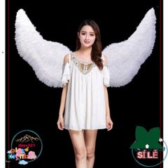 Cánh Thiên Thần Trắng & Cánh Ác Quỷ Đen Cosplay Khổng Lồ 160x90CM - Phụ Kiện Hóa Trang Độc Đáo cho Dịp Lễ Halloween