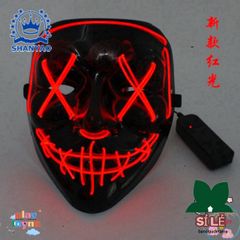 Mặt Nạ Halloween Led Dạ Quang 8 Màu Sắc, Phát Sáng, Chất Liệu PVC An Toàn, Thích Hợp Tiệc Hóa Trang, Quà Tặng Thú Vị