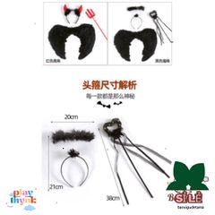 Váy Trẻ Em Halloween Thiên Thần Đen - Bộ Đồ Ba Mảnh Lông Vũ Cao Cấp, Phù Hợp Đi Dự Tiệc Halloween, Quà Tặng Thú Vị