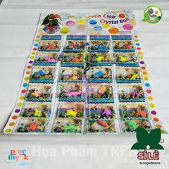 Bộ 24 Gói Hạt Bông Pha Lê Nở Bảy Màu - Hạt Thủy Tinh Ngâm Nước Trang Trí Hồ Cá và Cây Cảnh An Toàn cho Trẻ Em