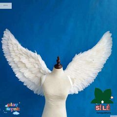 Cánh Lông Vũ Trắng Thiên Thần Dễ Thương - Phụ Kiện Tiệc Halloween và Sinh Nhật Cho Bé, Thời Trang Hóa Trang, Chất Liệu An Toàn