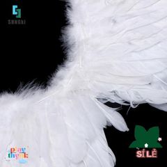 Cánh Thiên Thần Trắng Cho Bé - Đồ Trang Trí Sinh Nhật & Halloween - Lông Vũ Nhẹ, Dây Chun Đeo Vai, Hoàn Hảo Cho Bất Kỳ Dịp Lễ