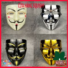Mặt Nạ Hacker Vendetta - Phụ Kiện Cosplay dành Cho Halloween và Biểu Diễn Sân Khấu - Chất Liệu Nhựa PVC Bền chắc