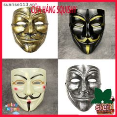 Mặt Nạ Hacker Vendetta - Phụ Kiện Cosplay dành Cho Halloween và Biểu Diễn Sân Khấu - Chất Liệu Nhựa PVC Bền chắc