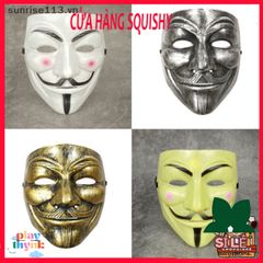 Mặt Nạ Hacker Vendetta - Phụ Kiện Cosplay dành Cho Halloween và Biểu Diễn Sân Khấu - Chất Liệu Nhựa PVC Bền chắc