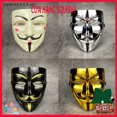 Mặt Nạ Hacker Vendetta - Phụ Kiện Cosplay dành Cho Halloween và Biểu Diễn Sân Khấu - Chất Liệu Nhựa PVC Bền chắc
