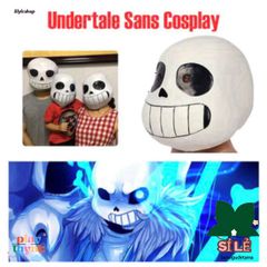 Mặt Nạ Mắt Xanh Sans Halloween - Phụ Kiện Game Undertale Cho Hacker - Đạo Cụ Nhập Vai Ngày Lễ Hội