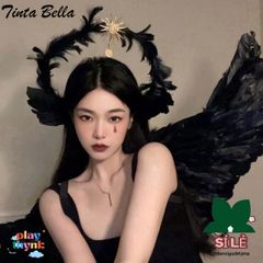 Bộ Trang Phục Halloween Cánh Thiên Thần & Băng Đô Đen Trắng - Trang Phục Cosplay Lễ Hội Cho Bữa Tiệc Halloween